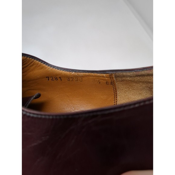 Salvatore Ferragamo Brogue Wingtip Oxford Burgundy Leather Lace Up Shoes 8.5 EE‎ main image 7
